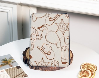 Funda para Kindle Beige Cowboy con correa de mano: Funda Colorsoft para lector electrónico