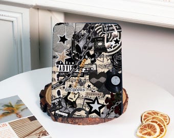 Old Newspaper Ledger Paperwhite 1/2/3/4 Kindle Case For Kindle 10th 11th Gen Cover, Star Kindle Case Cover With Auto Wake/Sleep Music Lovers