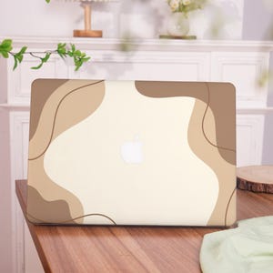 Art Line Brown MacBook Case Protect Cover for New Macbook Pro 14 Case Macbook Air 13 Case Pro 13 Case, Pro 15, Pro 16, 2023 Macbook Pro Case
