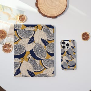 Lemon Case for iPhone 15 14 ProMax Plus 13 12 Mini Cover iPad 10.9/10.2" iPad 10/9th, Botanical iPad Air 7/5, Japandi Wall Art iPad Pro Case