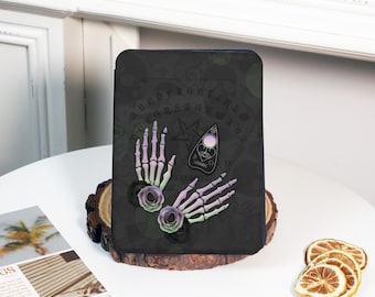 Skeleton Hands Kindle&kobo Case Colorsoft 2025 E-reader Cover for Bookish Devil Paperwhite 12th Case with Auto Wake/Sleep,Halloween Gift