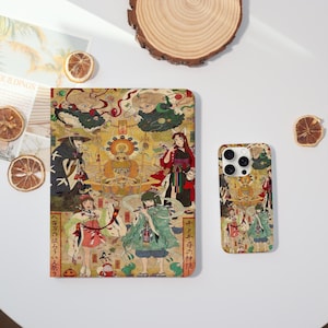 Etui Spirited Away do iPada i iPhone'a 15 14 ProMax Plus 13 12 Mini Pokrowiec na iPada 10,9" 10,2" iPada 10/9/8th Air 7/5 Mini 7 Pro 12,9" Bez twarzy/Kaonashi