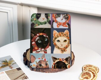 Colorful Art Kitten Kindle Case Cover for New Kindle Paperwhite 11th 12th 7" Paperwhite 6.8" Kindle 6" 10/12th Generation Colorsoft Sleeves