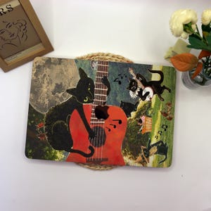 Adorable Kitten Playing Guitar Hardshell Laptop Case for Apple MacBook Air 13 12 MacBook Pro 13 14 16 15 MacBook Air 13 inch Laptop Case