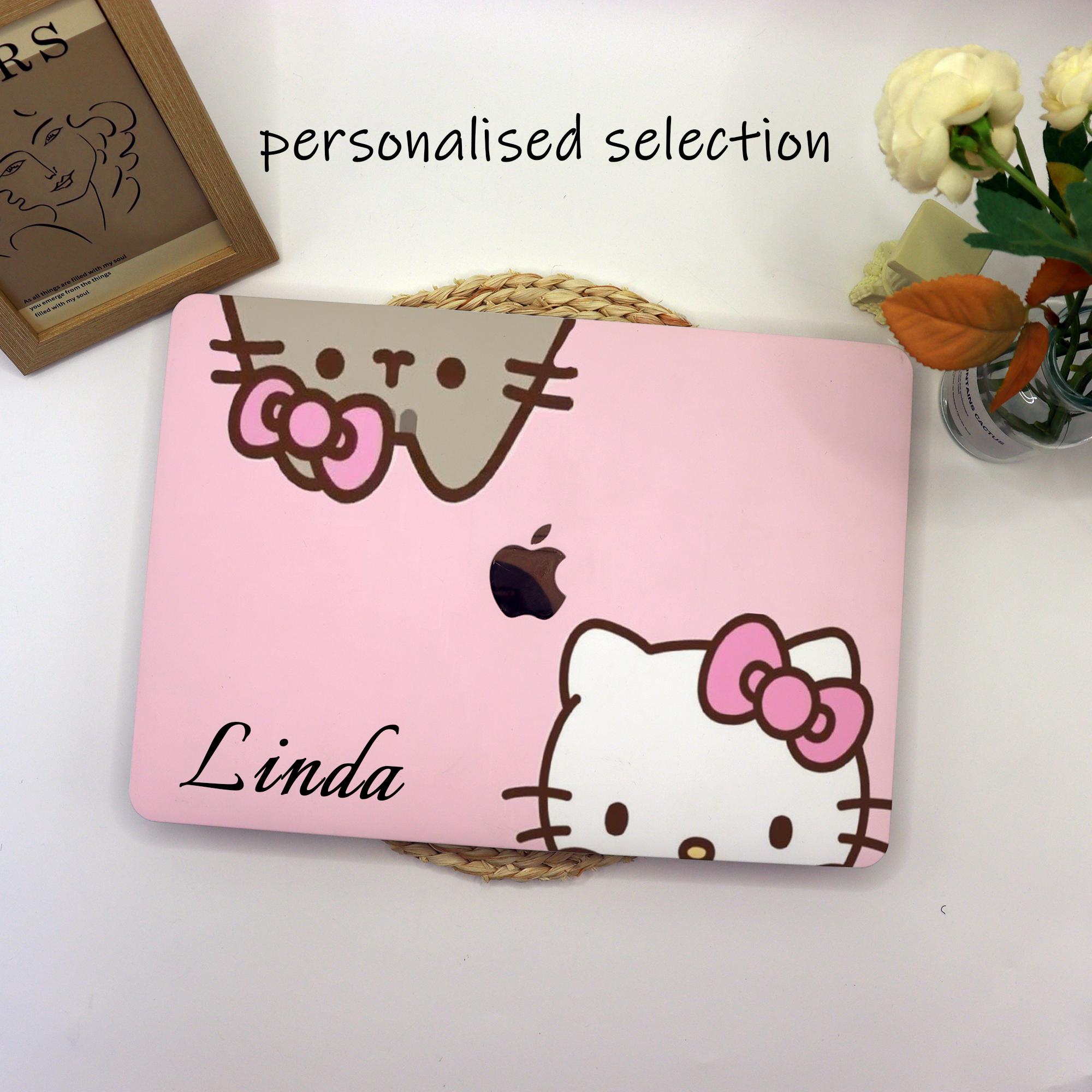 Brown Pink Hello Kitty Hardshell Laptop Case for Apple MacBook Air