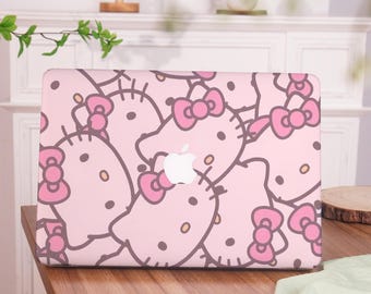 Jolie rose Kitty Hardshell pour ordinateur portable pour MacBook Pro 16 15 Air 15 14 13 11 MacBook Retina 15 13 12 Housses pour ordinateur portable Apple 2025 2025