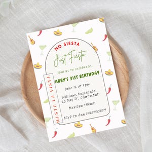 Mexican Fiesta Invitations | Mexican Theme Party Invitation | Taco Party Invites | Editable Birthday Fiesta Templates |  Birthday Invitation