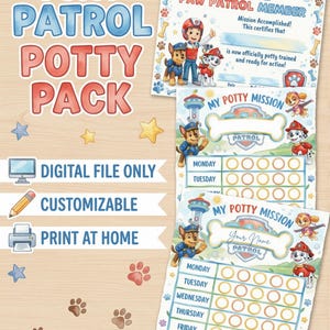Rescue Puppy Potty Training Chart | Puppy Reward System (Digital Download)