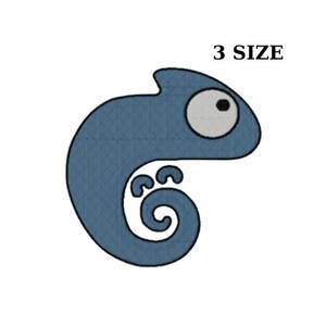 Chameleon Embroidery, Cute Chameleon Embroidery Desing, Chameleon Machine Embroidery - 3 Size - 3 Color - Instandt Download - All Formats