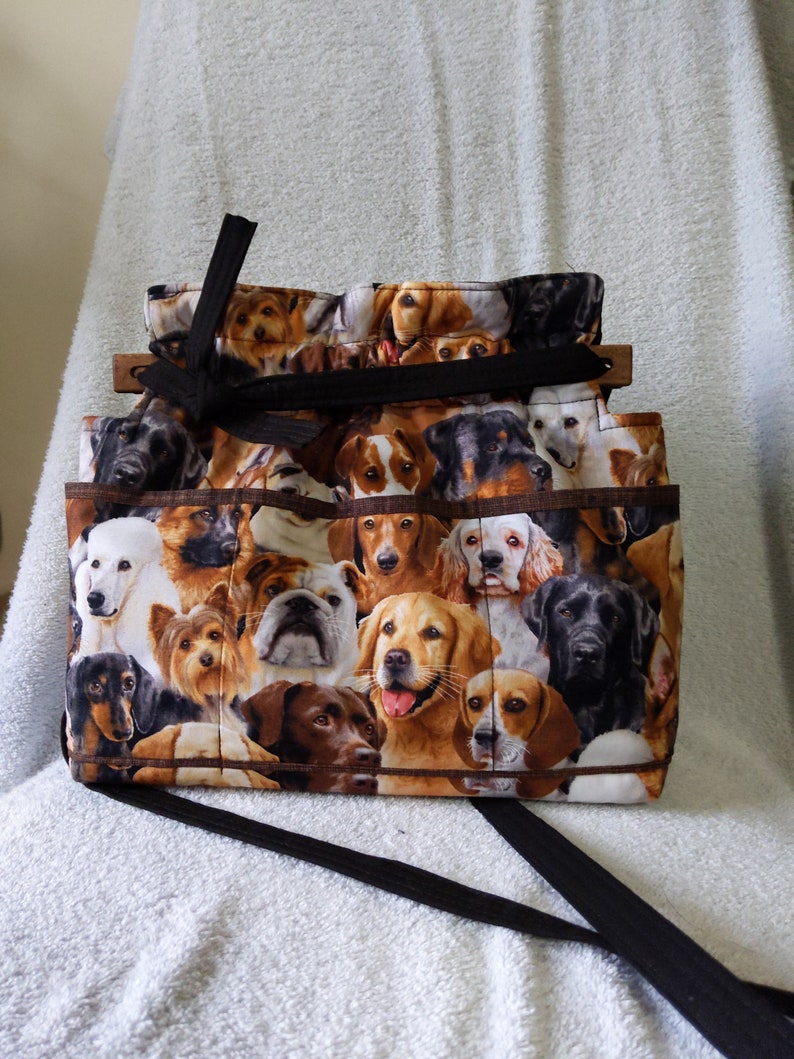 Puppy dog reversible handbag purse bag cotton quilted Etsy
