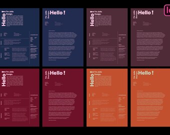 4-color InDesign CV/Cover Letter Templates