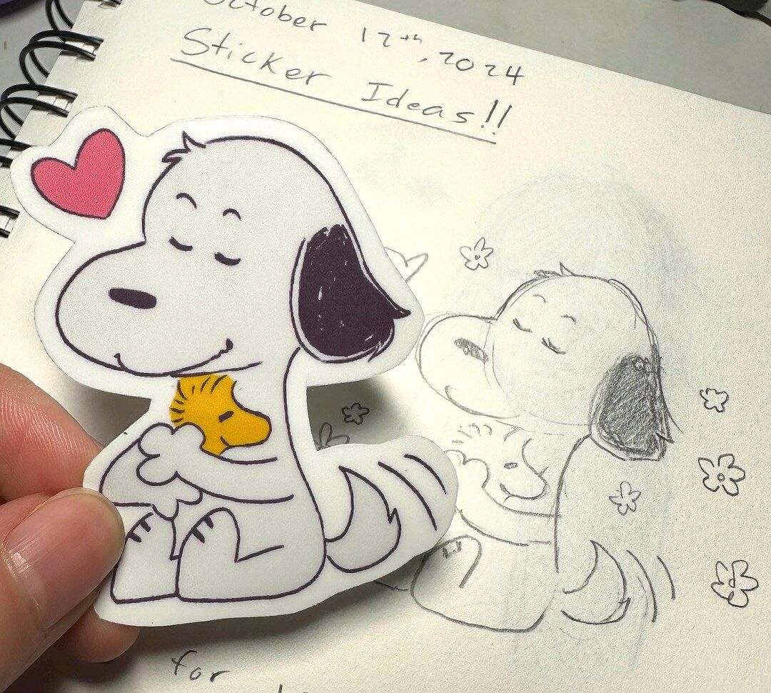 Snoopy and Woodstock Sticker - Etsy
