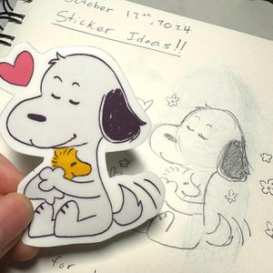 Sticker Snoopy et Woodstock