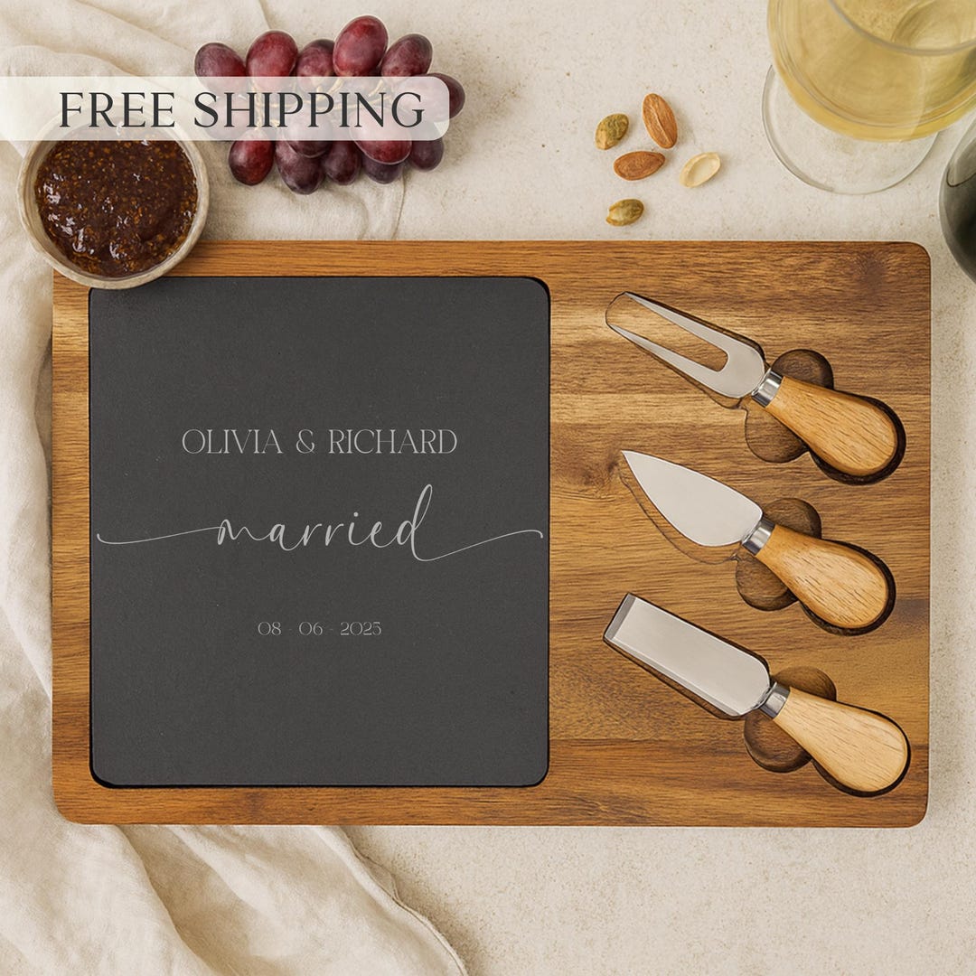 Personalized Charcuterie Board Wedding Gift Engraved Cheese Serving ...