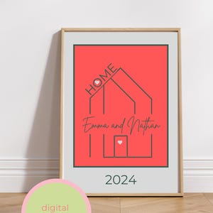 personalized home print, personalized housewarming print, print for new home, print for new house, gift for new homeowners, custom home gift
