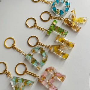 Personalized Initial Letter Keychain For Girls & Women – Cute Butterfly Heart Resin Keyring With Tassel For Backpack