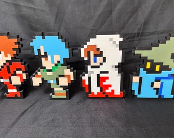 8-Bit Final Fantasy License Plate Frame - Fighter, Thief, Black Mage, White Mage