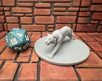 Miniatura de tigre, 28 mm para DnD, Pathfinder y otros juegos de mesa