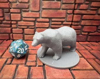 Polar Bear Miniature, 28mm D&D, Pathfinder Tabletop