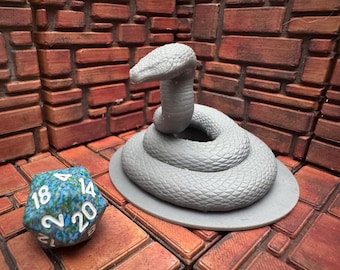 Constrictor Snake Miniature, 28mm Resin Model for D&D, Pathfinder