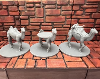 Miniatura de camello, miniatura de 28 mm, D&D, Pathfinder