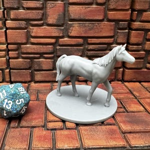 Unsaddled Horses, 28mm miniature for D&D, Pathfinder and other tabletop games