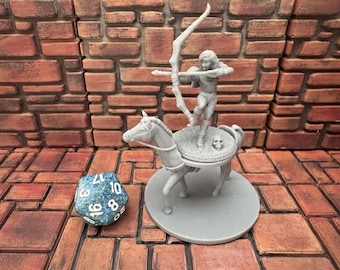 Miniatura de caballo de montar, 28 mm, juego de rol, D&D, Pathfinder