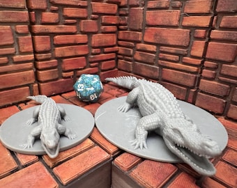 Miniatura de cocodrilo, escala 28 mm, D&D, Pathfinder