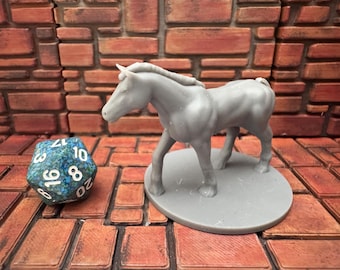 Draft Horse, 28mm miniature for D&D, Pathfinder and other tabletop games