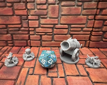 Set de cañón Eldritch, miniatura de 28 mm, terreno de D&D, Pathfinder