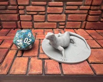 Lizard Miniature, 28mm D&D, Pathfinder, Tabletop Games
