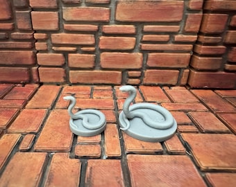 Serpiente Venenosa I Gigante, miniatura de 28 mm para D&D, Pathfinder y otros juegos de mesa