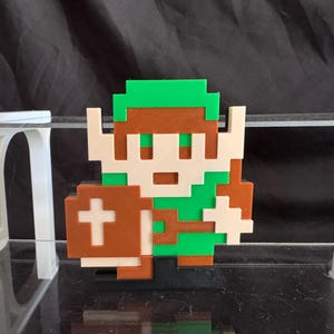 Personaje de 8 bits inspirado en Link de Zelda