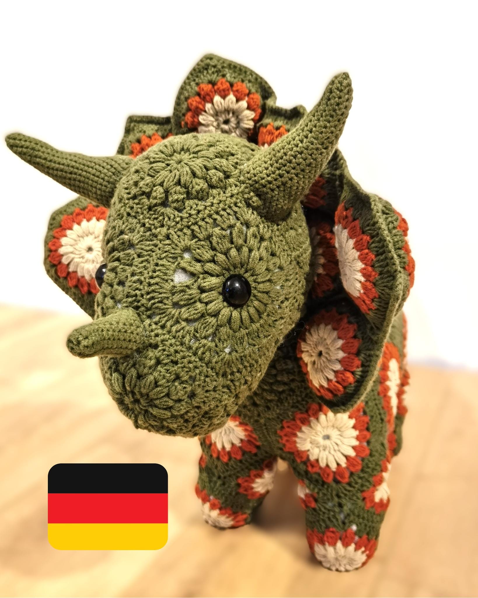 Crochet flower triceratops - Etsy 日本