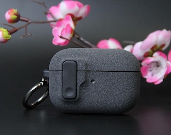 Custom Resin AirPods Pro Case–Matte Dark Grey Protective Earbuds Cover with Clip–Personalized Gift for HimHer|Case For AirPods 1 2 3 4 Pro 2