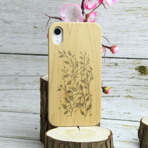 Personalized Rosewood Phone Case: Laser Engraved Wood Cover