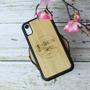 Personalized Rosewood Phone Case: Laser Engraved Wood Cover
