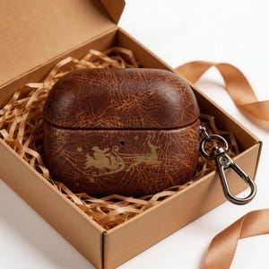 Etui skórzane na Samsung Galaxy Buds 3/3Pro: ochraniacz na słuchawki z klipsem