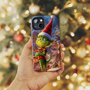 Etui na telefon Grinch z magnetycznym mocowaniem|Etui na telefony świąteczne na iPhone'a 16 15 14 13 12Pro Max|Etui na telefony Samsung Galaxy S24 Ultra