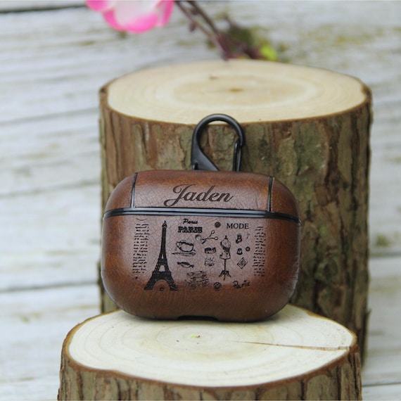 Personalized Leather AirPods Pro 3 Case with Hook:Engraved Special Gifts