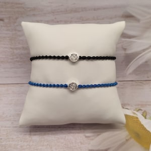 Elegant String Rope Braided Bracelet. Nylon. Handmade. Paracord. Elegant Jewelry. Stylish. Personalized Gift. For Her Him. Blue. Mother Gift