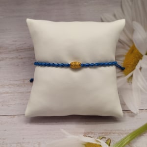 Elegant Blue String Rope Braided Bracelet. Nylon Cord. Handmade. Paracord. Elegant Jewelry. Stylish. Personalized Gift. For Her. Mother Gift