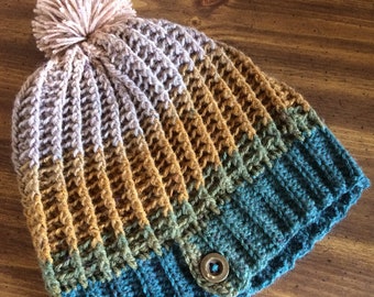 Crochet womens winter hat