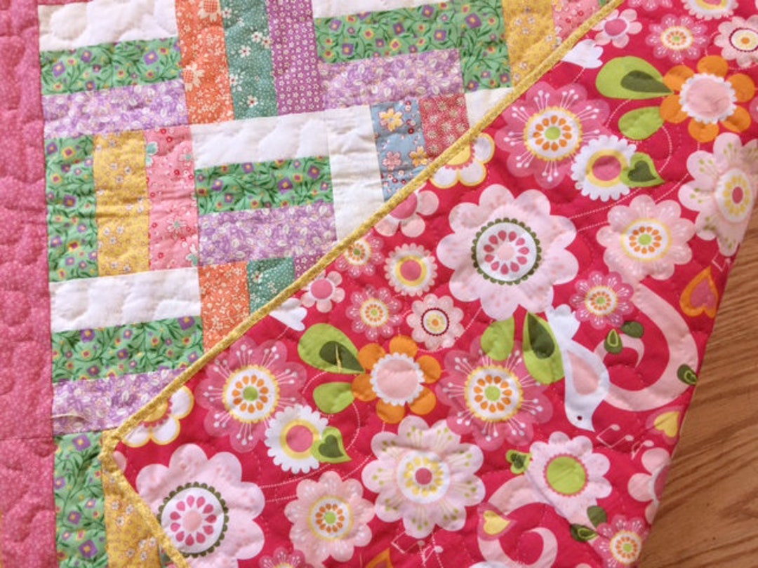 Quilted Table Topper Table Runner Baby Quilt 1930s Calico Etsy