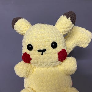 crochet pikachu plushie-crochet-handmade
