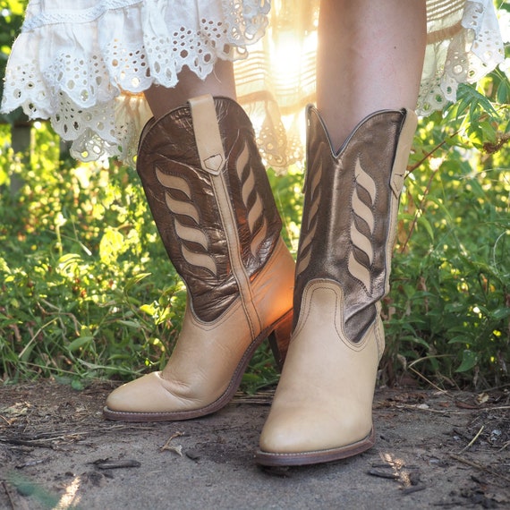 frye gold boots