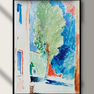 Zomerimpressie, Étude 2025. Snel landschapsschilderij van 20 x 30 cm (7,9 x 11,8 inch). Origineel kunstwerk. Uniek. Impressionisme, fauvistische stijl