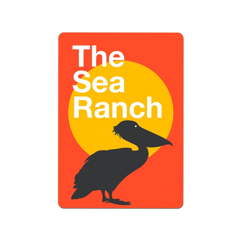 Sea Ranch Pelican Sticker - Etsy