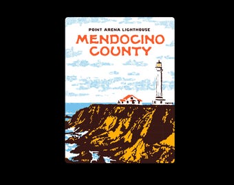 Mendocino Lighthouse Sticker