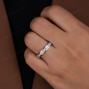 Channel Set Eternity Band 14k Gold Channel Set Full Eternity Diamond Wedding Ring Diamond Anniversary Ring Wedding Gift